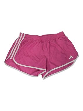 adidas Women’s Hot Pink Athletic Shorts with White Trim Sz Large Atletic